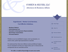 Tablet Screenshot of cohenandsilver.com
